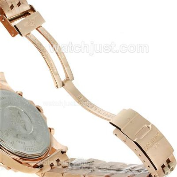 Breitling Chronospace Working Chronograph Full Rose Gold with White Dial