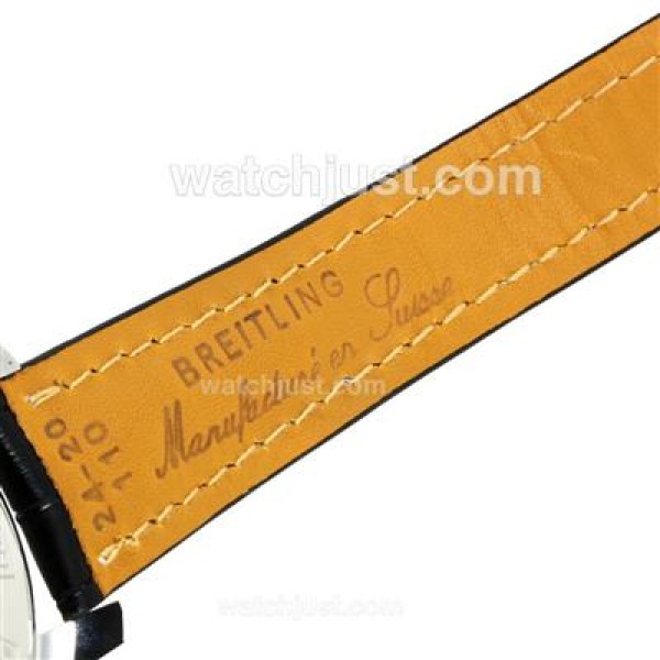 Breitling Chronospace Working Chronograph with Black Dial-Leather Strap