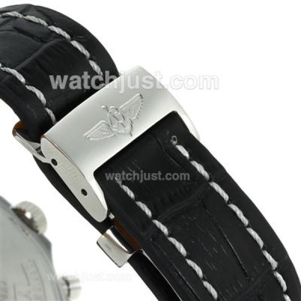 Breitling Chronospace Working Chronograph with Black Dial-Leather Strap