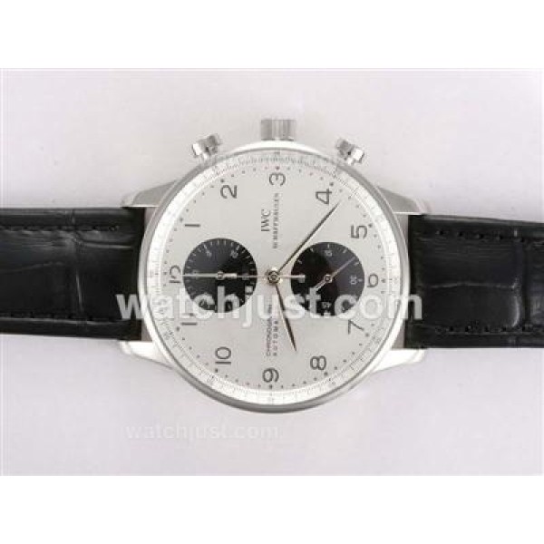 IWC Portuguese Chronograph Swiss Valjoux 7750 Movement with White Dial