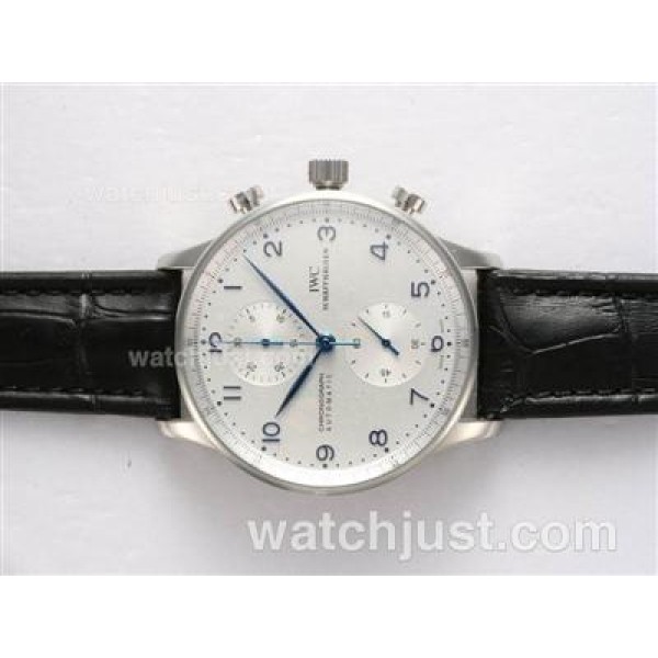 IWC Portuguese Chronograph Swiss Valjoux 7750 Movement with White Dial