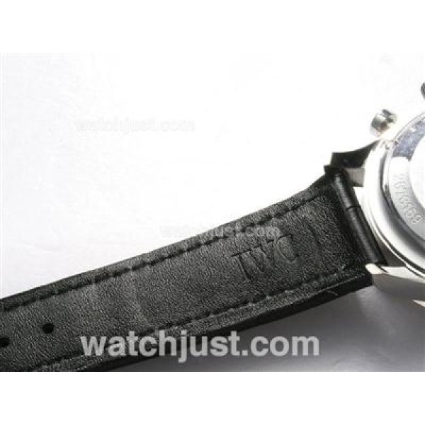 IWC Portuguese Chronograph Swiss Valjoux 7750 Movement with White Dial