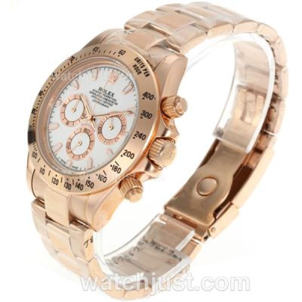 UK 40 MM Perfect Rolex Daytona 116505 White Dials Men Replica Watches