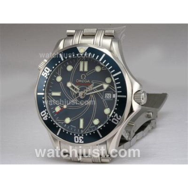 Omega Seamaster 007 James Bond 40 Anniversary Swiss ETA 2836 Movement with Blue Bezel and Dial