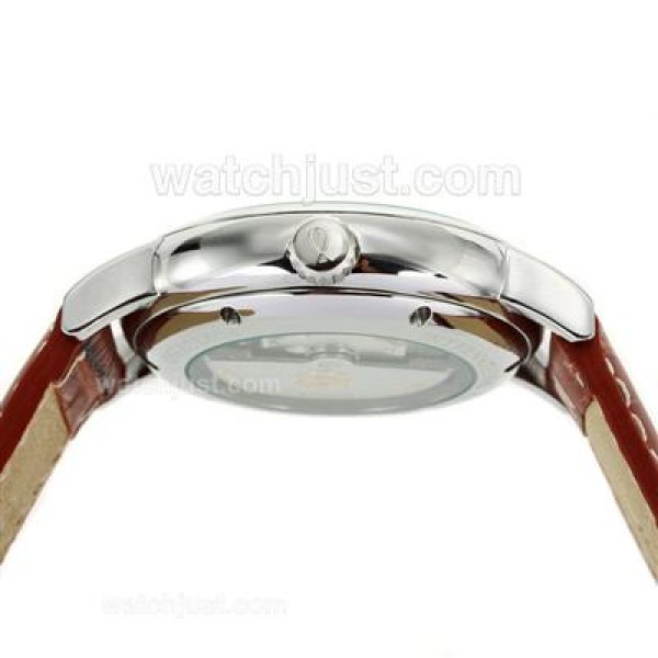 IWC Portofino Automatic with White Dial-Brown Leather Strap