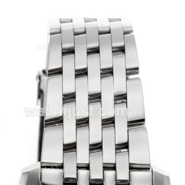 Breitling Montbrillant Chronograph Swiss Valjoux 7750 Movement Stick Markers with White Dial S/S-Sapphire Glass
