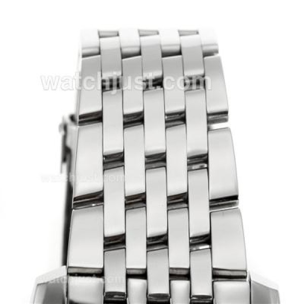 Breitling Montbrillant Chronograph Swiss Valjoux 7750 Movement Number Markers with Black Dial S/S-Sapphire Glass