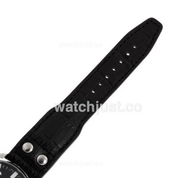IWC Big Pilot Automatic White Markers with Black Dial-Leather Strap