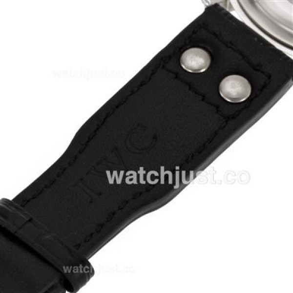 IWC Big Pilot Automatic White Markers with Black Dial-Leather Strap