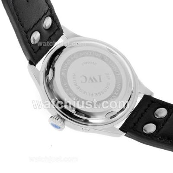 IWC Big Pilot Automatic White Markers with Black Dial-Leather Strap