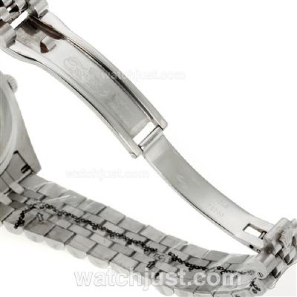 Rolex Datejust Automatic Diamond Bezel and Markers with White Dial S/S-Sapphire Glass