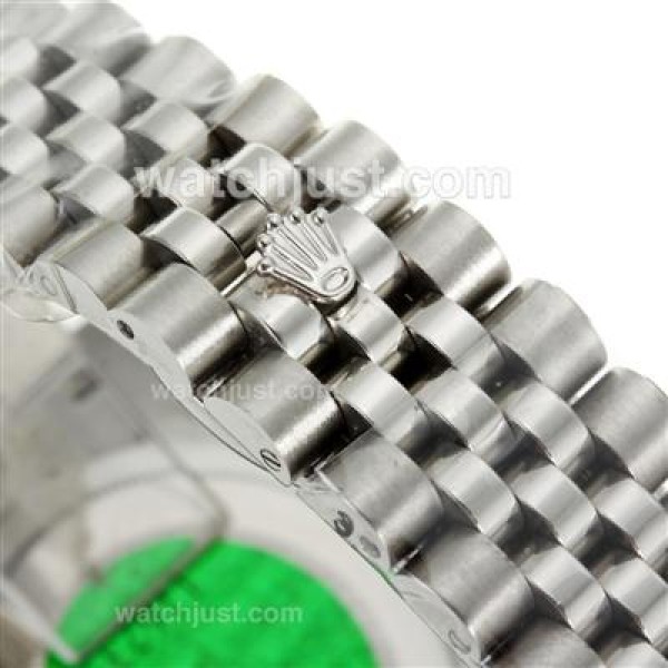 Rolex Datejust Automatic Diamond Bezel and Markers with White Dial S/S-Sapphire Glass