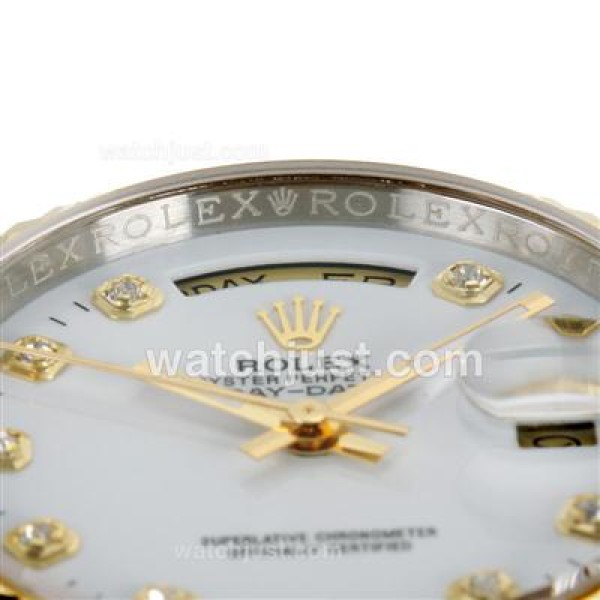Top Quality Rolex Day-Date Fake Watches With White Dials For Sale