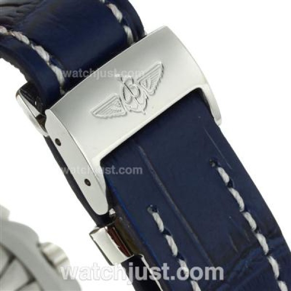 Breitling Emergency Digital Displayer with Black Dial-Blue Leather Strap