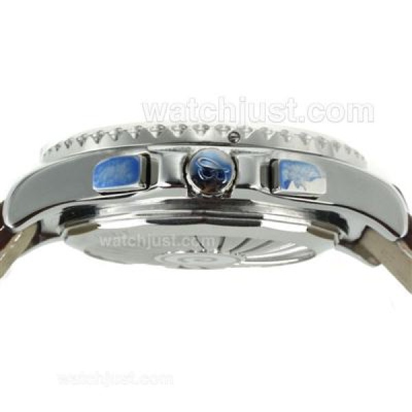 Breitling Emergency Digital Displayer with Blue Dial-Brown Leather Strap