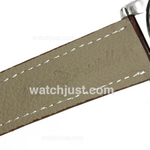 Breitling Emergency Digital Displayer PVD Bezel with Blue Dial-Brown Leather Strap