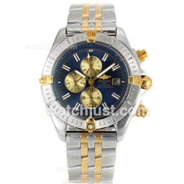 Breitling Chronomat Evolution Two Tone Automatic with Blue Dial S/S