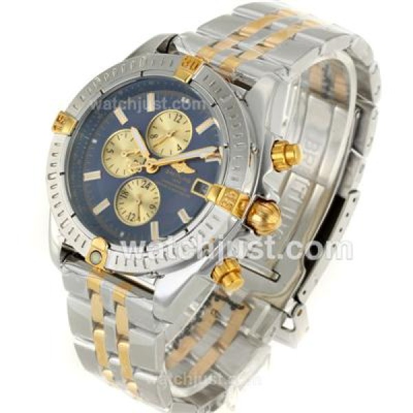 Breitling Chronomat Evolution Two Tone Automatic with Blue Dial S/S
