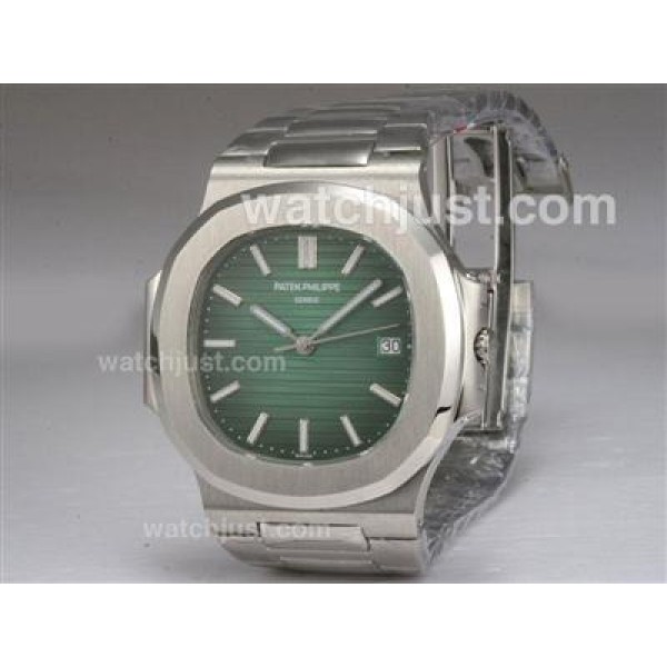Patek Philippe Nautilus Jumbo MBW Swiss ETA 2824 Movement with Green Dial