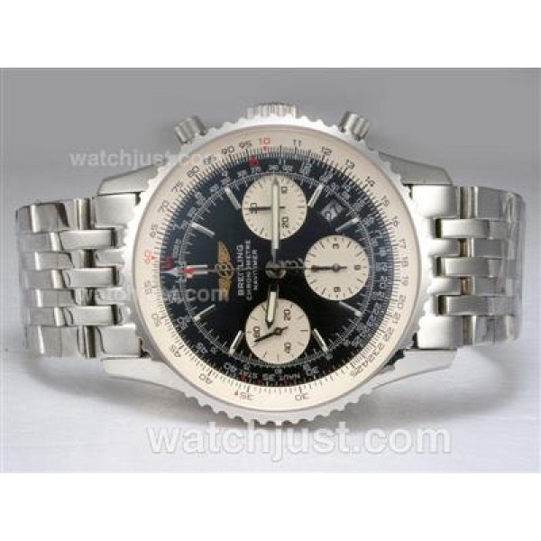 Breitling Navitimer Chronograph Swiss Valjoux 7750 Movement with Black Dial