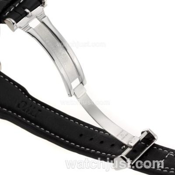 IWC Pilot Automatic White Markers with Black Dial-Leather Strap