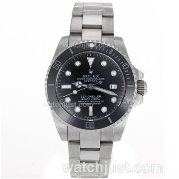 Top Quality Fake Rolex Sea-Dweller Watches With Black Dials Online