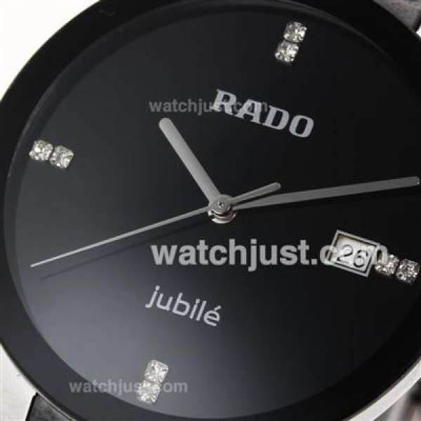 Rado Centrix Jubile Ceramic Bezel Diamond Markers with Black Dial