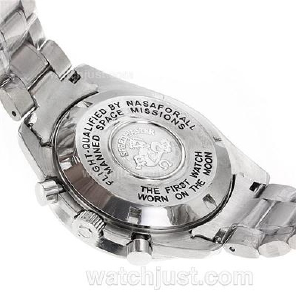 Omega Speedmaster Working Chronograph White Dial with Blue Marking