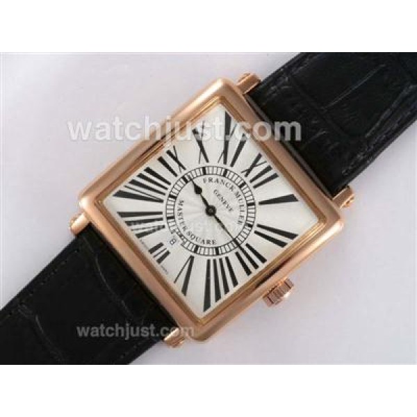 Franck Muller Master Square Rose Gold Case with White Dial