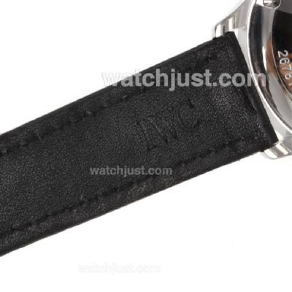 IWC Portuguese Working Chronograph with Gray Dial-Leather Strap