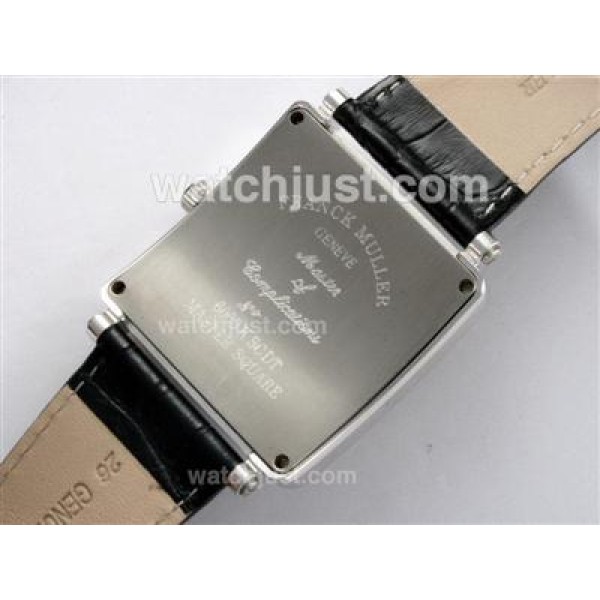 Franck Muller Master Square Swiss ETA Movement Diamond Bezel with Black Dial and Strap