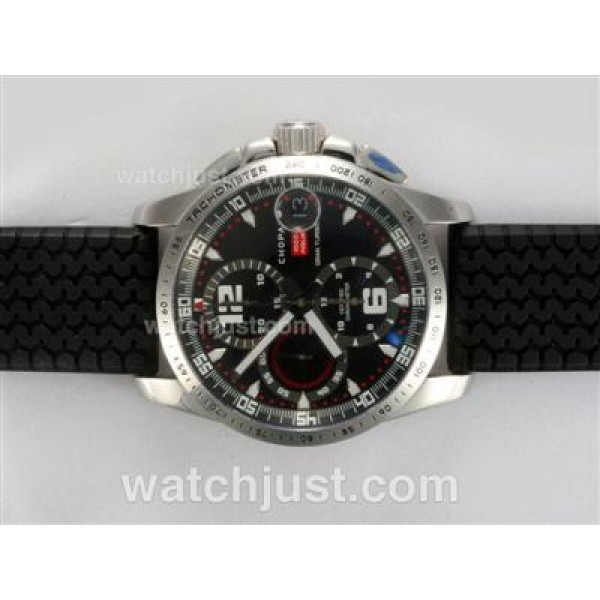 Chopard Gran Turismo GT XXL Chronograph Swiss Valjoux 7750 Movement AR Coating Rubber Strap