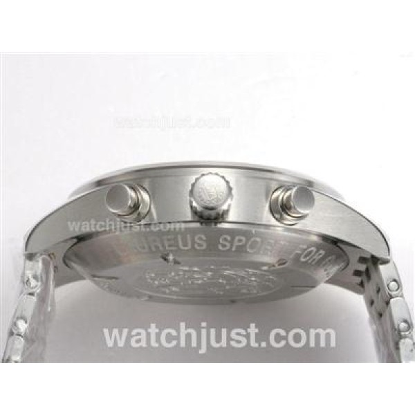 IWC Spitfire Double Chronograph Swiss Valjoux 7750 Movement with Black Dial