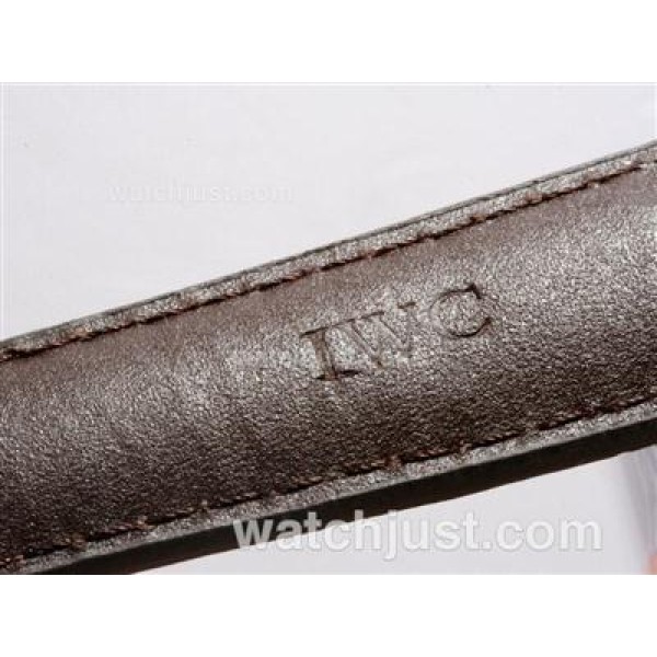 IWC Pilot Chronograph Swiss Valjoux 7750 Movement Rose Gold Case with Black Dial-AR Coating