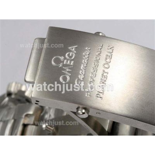 Swiss Made Fake Omega Seamaster Planet Ocean With Black Dials For Men