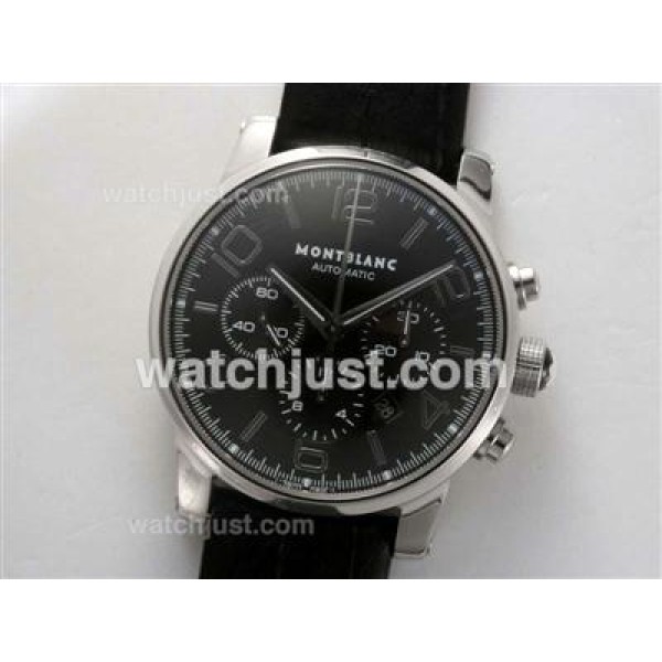 Montblanc Time Walker Chronograph Swiss Valjoux 7750 Movement with Black Dial