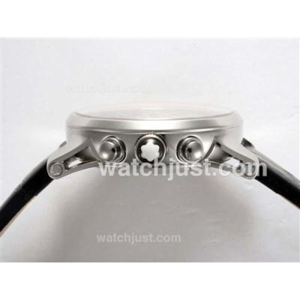 Montblanc Time Walker Chronograph Swiss Valjoux 7750 Movement with Black Dial