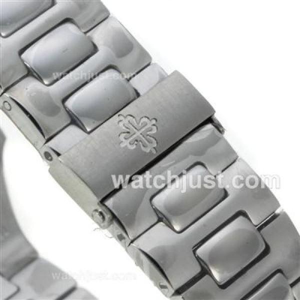 Patek Philippe Nautilus Automatic Stick Markers with Dark Grey Dial S/S