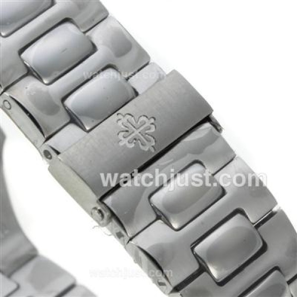Patek Philippe Nautilus Automatic Stick Markers with White Dial S/S