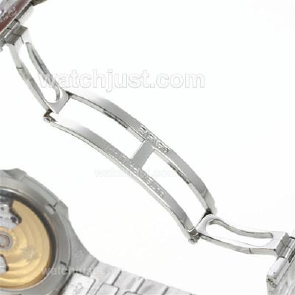 Patek Philippe Nautilus Automatic Stick Markers with Black Dial S/S