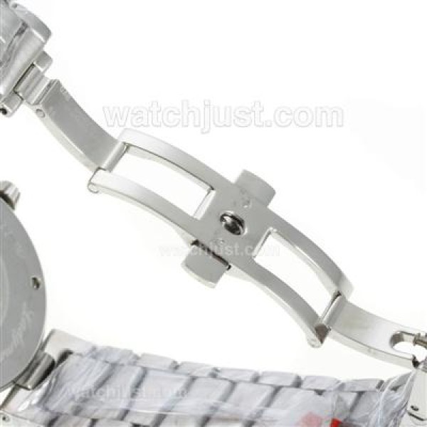 Omega Ladymatic Diamond Bezel with Black Dial S/S-Sapphire Glass