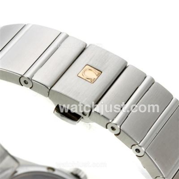 Omega Constellation Automatic Stick Markers with Black Dial S/S-18K Plated Gold Movement