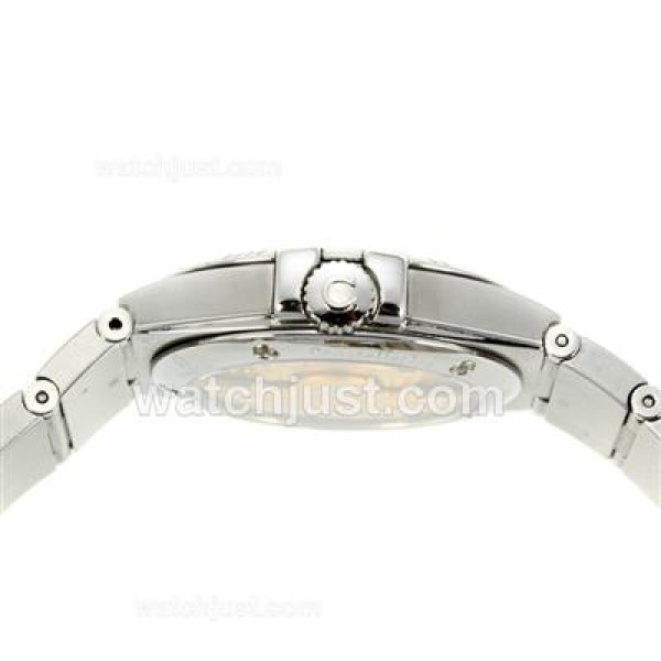 Omega Constellation Automatic Stick Markers with Black Dial S/S-18K Plated Gold Movement