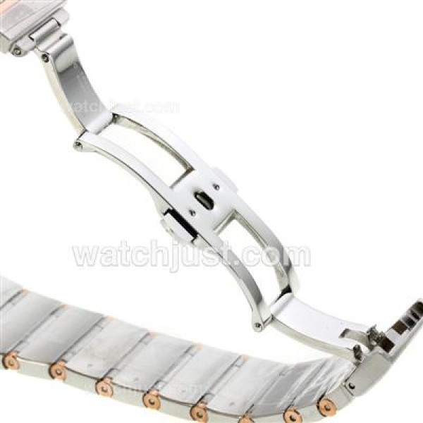 Omega Constellation Automatic Two Tone Diamond Markers with Black Dial-18K Plated Gold Movement