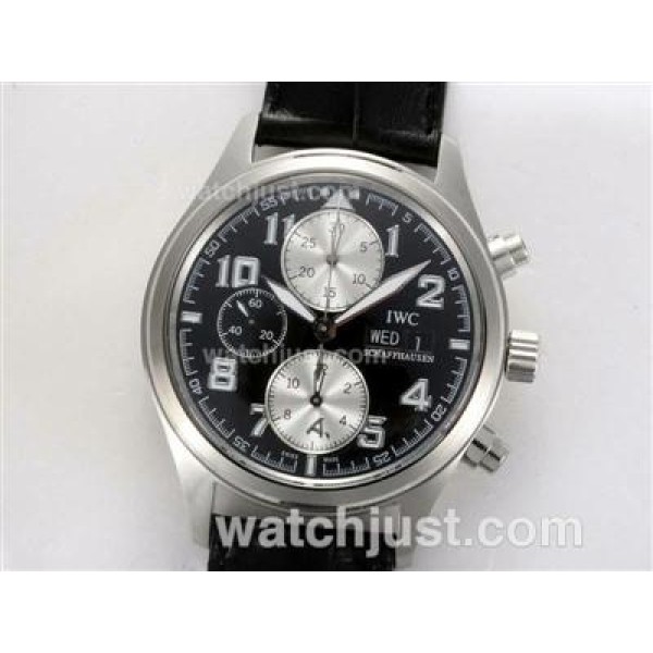 IWC Saint Exupery Chronograph Swiss Valjoux 7750 Movement with Black Dial Limited Edition