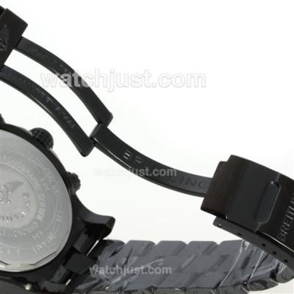 Breitling Chrono Avenger Working Chronograph Full PVD with White Dial