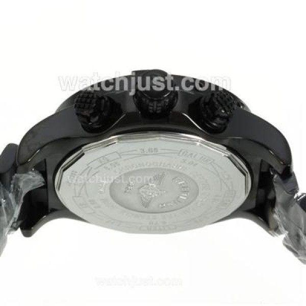 Breitling Chrono Avenger Working Chronograph Full PVD with White Dial