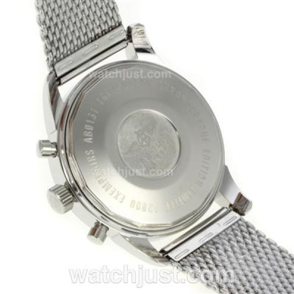 Breitling Transocean Working Chronograph with Beige Dial S/S