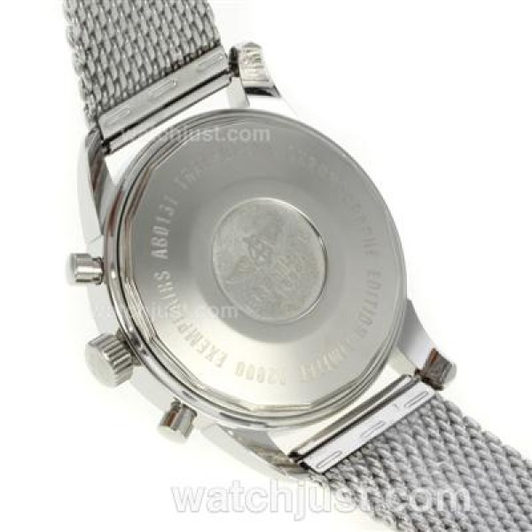 Breitling Transocean Working Chronograph with Blue Dial S/S