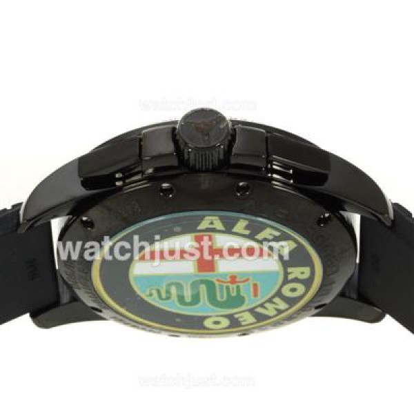 Chopard Gran Turismo XL Alfa Romeo Working Chronograph PVD Case with White Dial-Rubber Strap